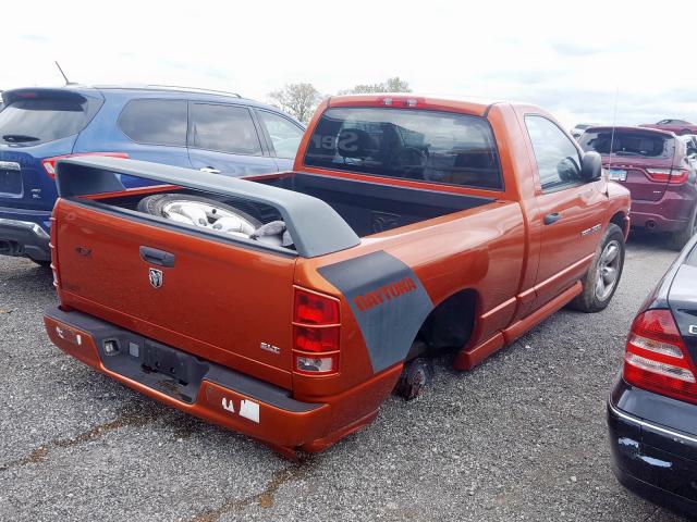 1D7HA16D05J586707 - 2005 DODGE RAM 1500 S ORANGE photo 4