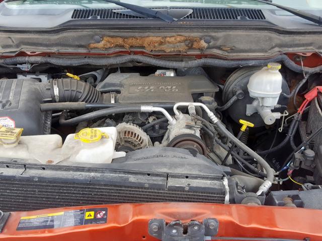 1D7HA16D05J586707 - 2005 DODGE RAM 1500 S ORANGE photo 7