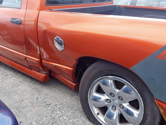 1D7HA16D05J586707 - 2005 DODGE RAM 1500 S ORANGE photo 9