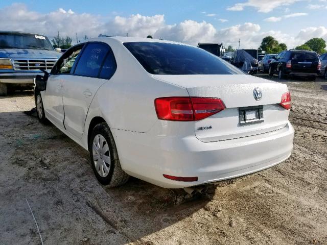 3VW2K7AJXFM281181 - 2015 VOLKSWAGEN JETTA BASE 白色 照片 3