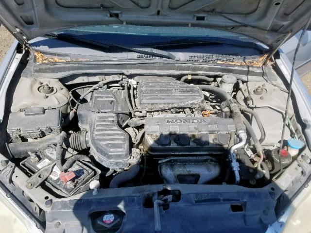 2HGES163X4H605461 - 2004 HONDA CIVIC DX V SILVER photo 7