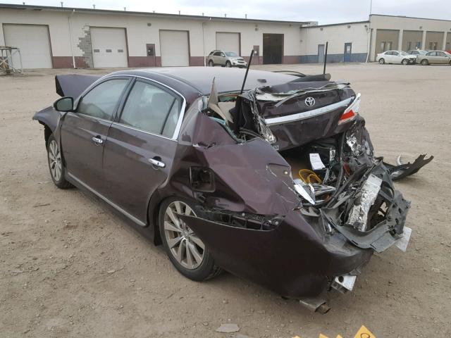 4T1BK3DB8BU397285 - 2011 TOYOTA AVALON BAS Марун фото 3