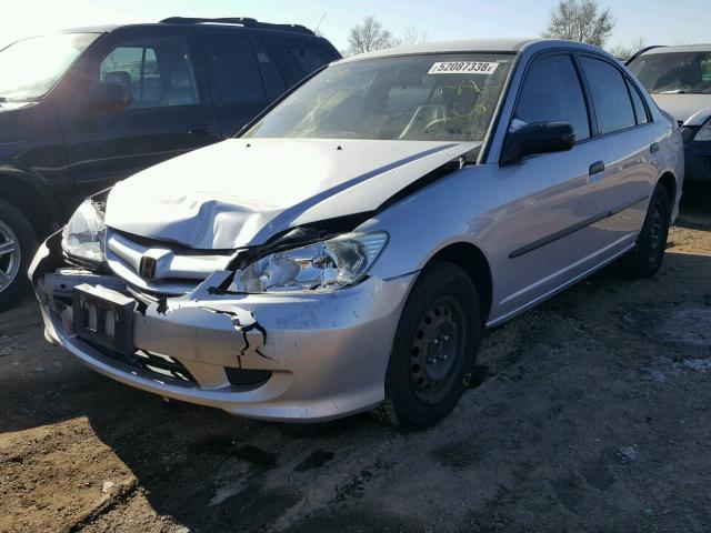 2HGES16394H637348 - 2004 HONDA CIVIC DX V SILVER photo 2