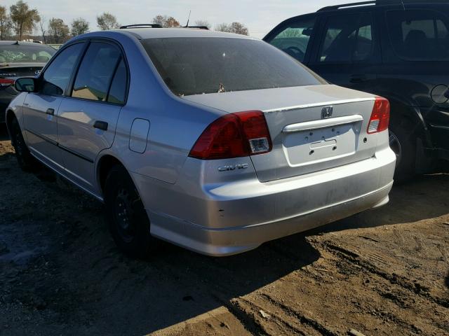 2HGES16394H637348 - 2004 HONDA CIVIC DX V SILVER photo 3