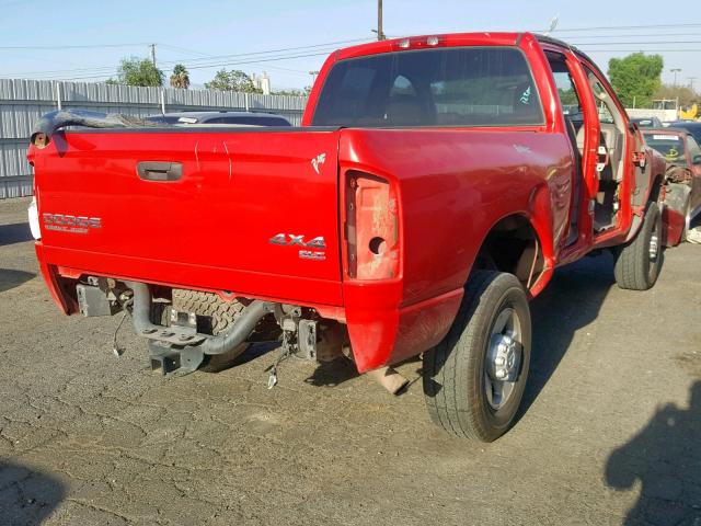 3D7KU28D03G780586 - 2003 DODGE RAM 2500 S Կարմիր լուսանկար 4