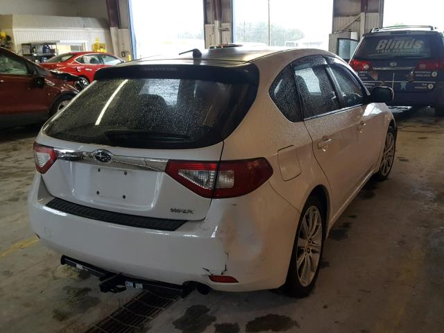 JF1GH74658G800333 - 2008 SUBARU IMPREZA WR WHITE photo 4