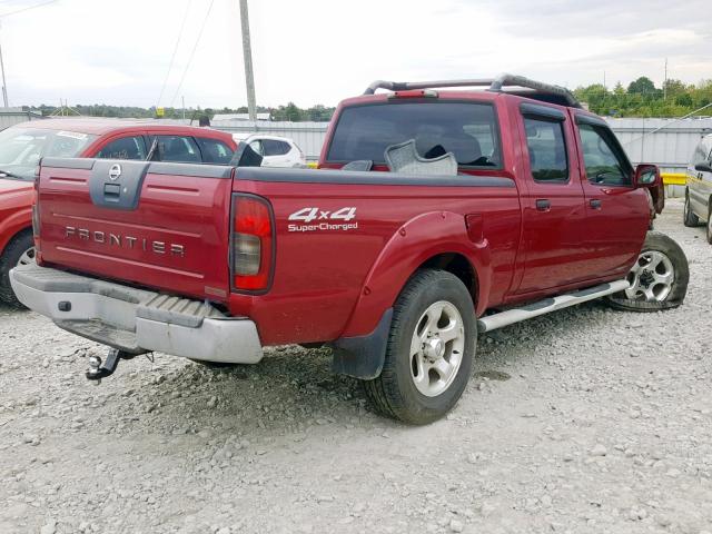 1N6MD29Y33C417896 - 2003 NISSAN FRONTIER C BURGUNDY photo 4