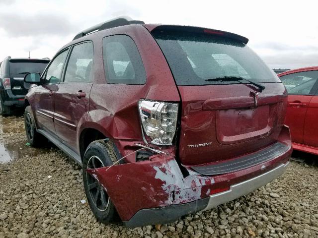 2CKDL33FX86281407 - 2008 PONTIAC TORRENT MAROON photo 3