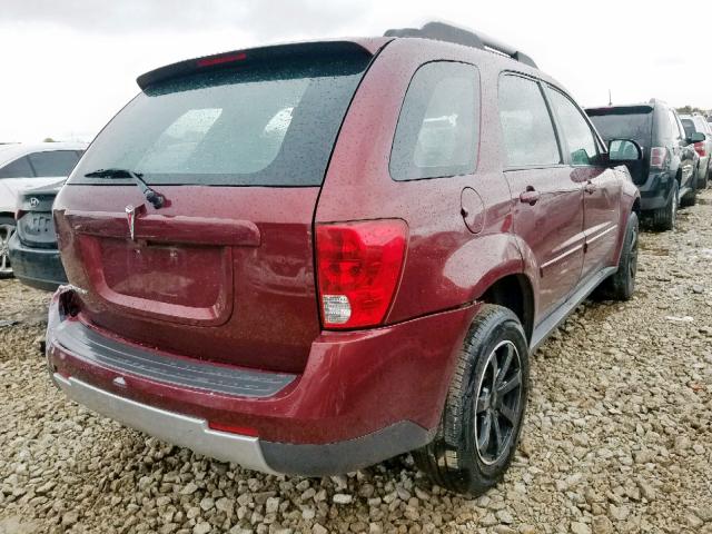 2CKDL33FX86281407 - 2008 PONTIAC TORRENT MAROON photo 4