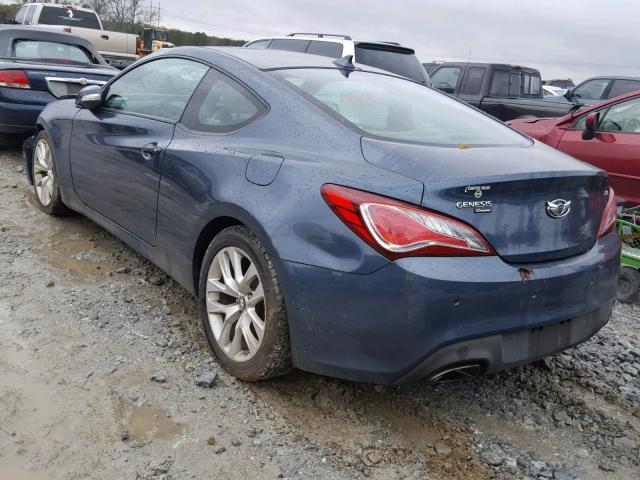 KMHHU6KJ7DU083095 - 2013 HYUNDAI GENESIS CO BLUE photo 3