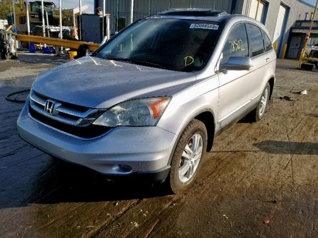 5J6RE3H74AL020970 - 2010 HONDA CR-V EXL SILVER photo 2