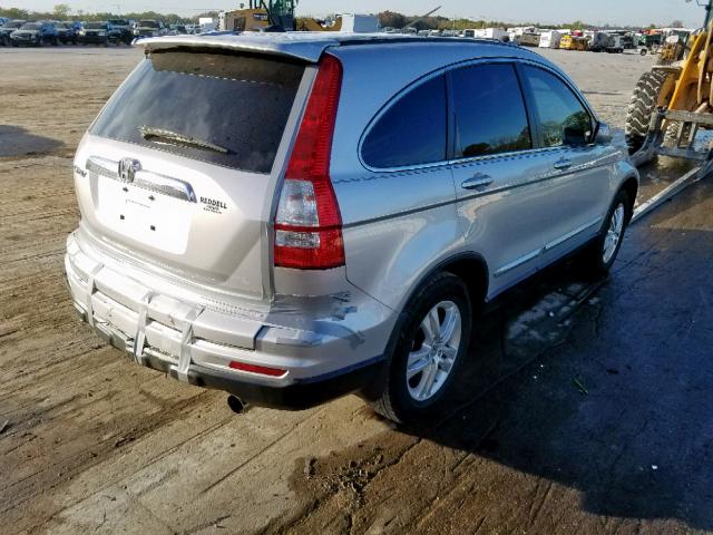 5J6RE3H74AL020970 - 2010 HONDA CR-V EXL SILVER photo 4