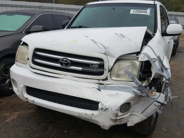 5TDZT38A93S171795 - 2003 TOYOTA SEQUOIA LI WHITE photo 9