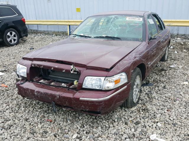 2MEFM75V36X637548 - 2006 MERCURY GRAND MARQ BURGUNDY photo 2