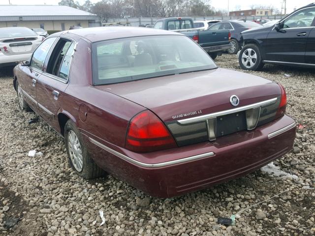 2MEFM75V36X637548 - 2006 MERCURY GRAND MARQ BURGUNDY photo 3