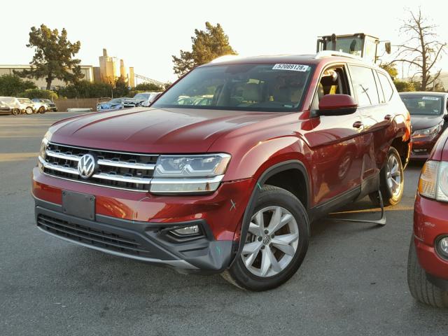 1V2KR2CA3JC518892 - 2018 VOLKSWAGEN ATLAS SE RED photo 2