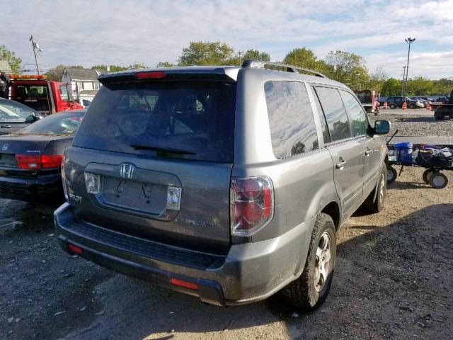 5FNYF28527B038273 - 2007 HONDA PILOT EXL GRAY photo 4