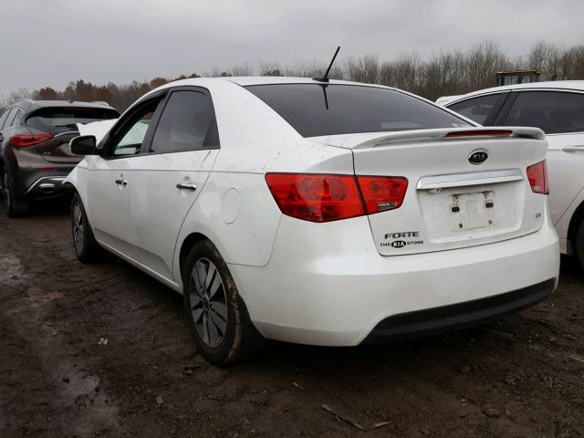 KNAFU4A29D5667726 - 2013 KIA FORTE EX WHITE photo 3