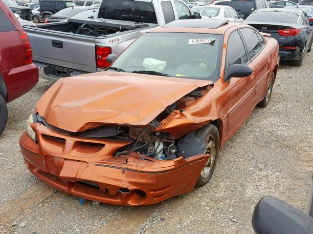 1G2NW52E14M651991 - 2004 PONTIAC GRAND AM G ORANGE photo 2