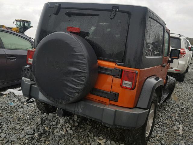 1J4AA2D12BL508871 - 2011 JEEP WRANGLER S ORANGE photo 4