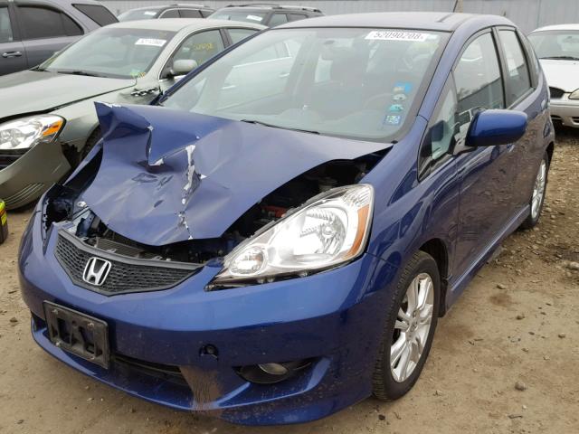 JHMGE88469S073945 - 2009 HONDA FIT SPORT BLUE photo 2