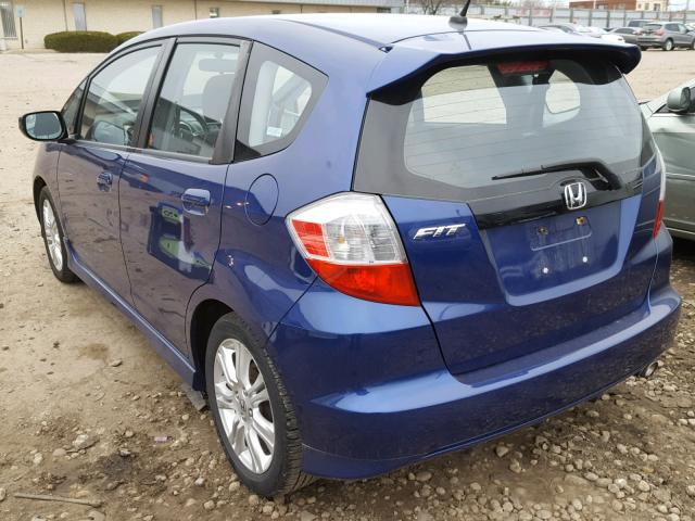 JHMGE88469S073945 - 2009 HONDA FIT SPORT BLUE photo 3