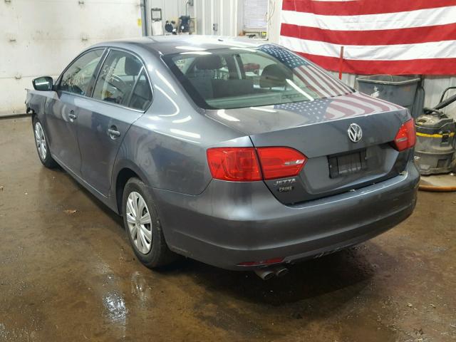 3VW1K7AJ6DM390956 - 2013 VOLKSWAGEN JETTA BASE Գրաֆիտ լուսանկար 3