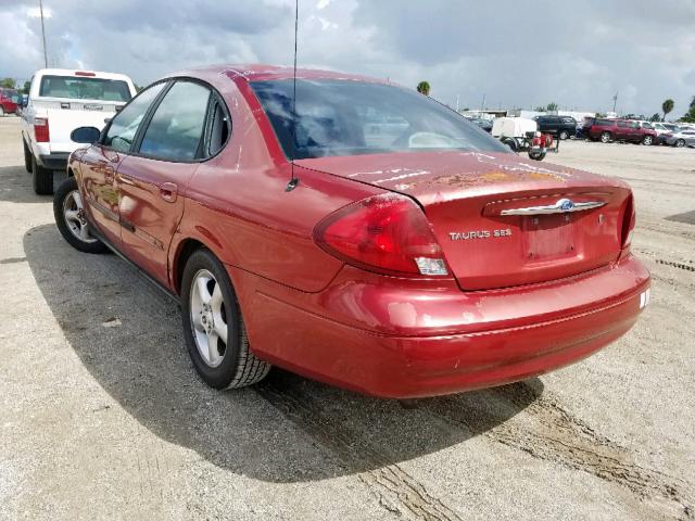 1FAFP55U7YA271695 - 2000 FORD TAURUS SES MAROON photo 3