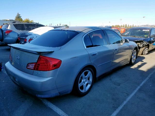 JNKCV51E74M103239 - 2004 INFINITI G35 SILVER photo 4