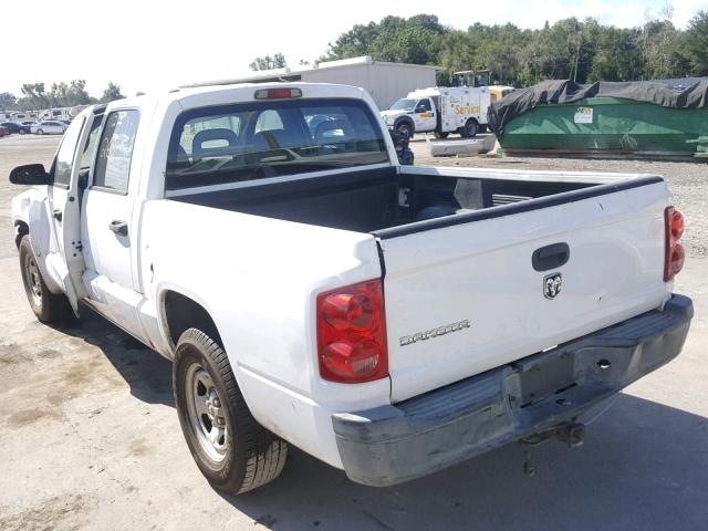 1D7HE28K46S656470 - 2006 DODGE DAKOTA QUA WHITE photo 3