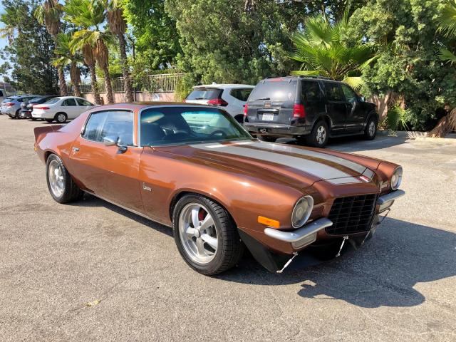 1Q87KCV101712 - 1973 CHEVROLET CAMARO RS BROWN photo 1