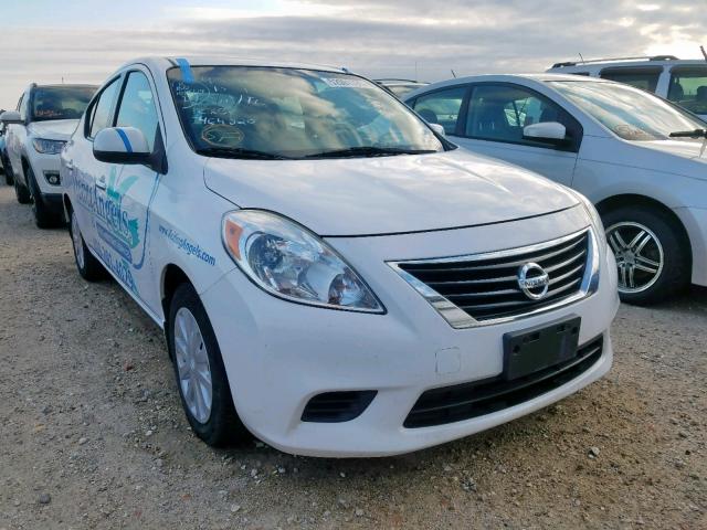 3N1CN7AP1EK464520 - 2014 NISSAN VERSA S WHITE photo 1