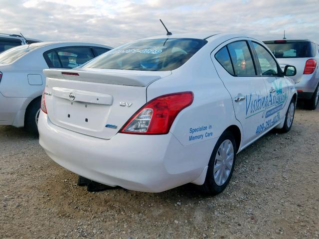 3N1CN7AP1EK464520 - 2014 NISSAN VERSA S WHITE photo 4