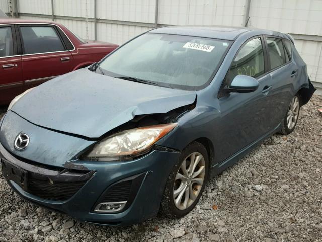 JM1BL1H54A1309777 - 2010 MAZDA 3 S BLUE photo 2