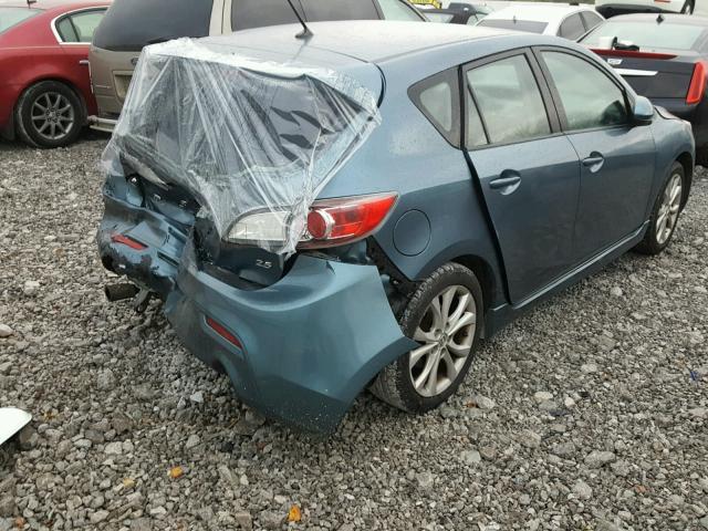 JM1BL1H54A1309777 - 2010 MAZDA 3 S BLUE photo 4