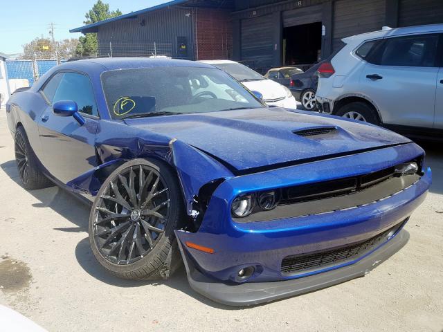 2C3CDZJG9KH506768 - 2019 DODGE CHALLENGER BLUE photo 1