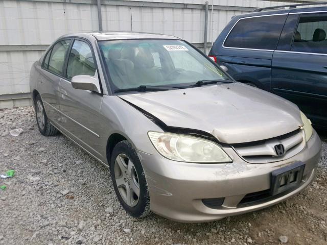 1HGES26765L006926 - 2005 HONDA CIVIC EX GOLD photo 1