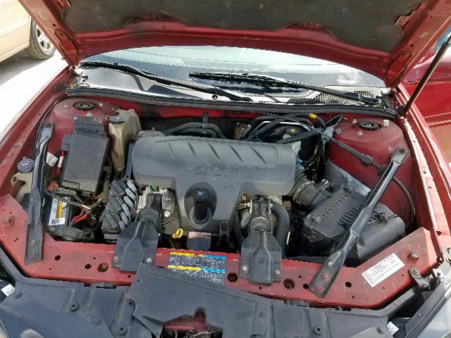 2G2WP552271193915 - 2007 PONTIAC GRAND PRIX RED photo 7