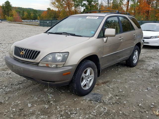 JT6HF10U4X0021879 - 1999 LEXUS RX 300 TAN photo 2