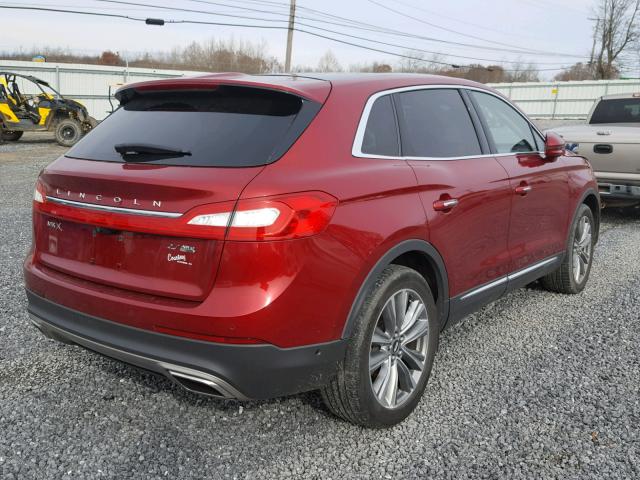 2LMTJ8LP4GBL33604 - 2016 LINCOLN MKX RESERV RED photo 4