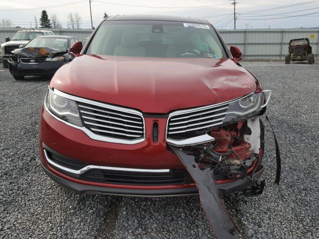 2LMTJ8LP4GBL33604 - 2016 LINCOLN MKX RESERV RED photo 7