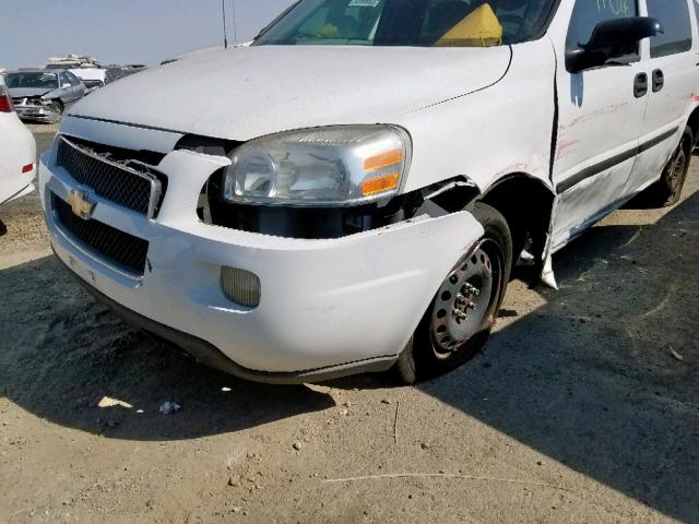 1GBDV13108D211561 - 2008 CHEVROLET UPLANDER I WHITE photo 9