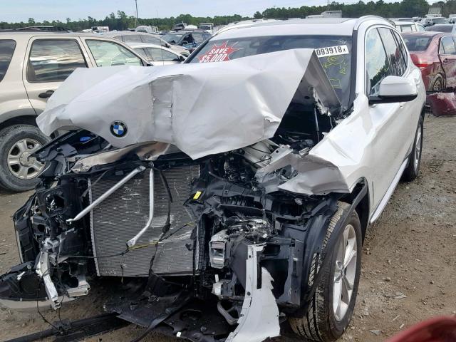 5UXTR7C5XKLA48403 - 2019 BMW X3 SDRIVE3 WHITE photo 2