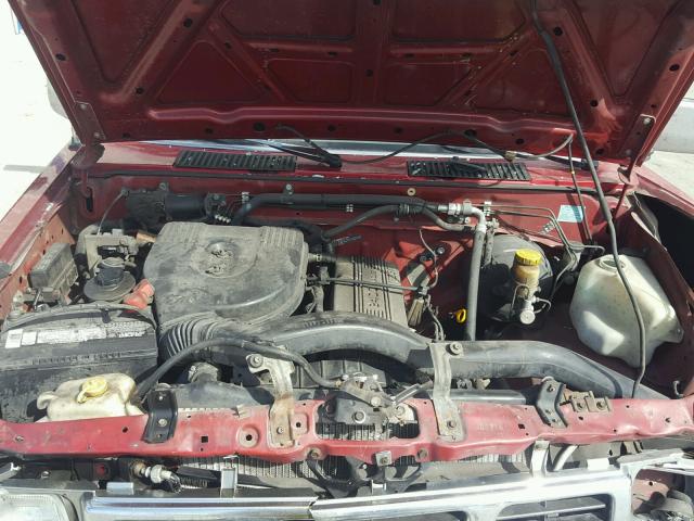 1N6SD11SXVC406776 - 1997 NISSAN TRUCK BASE RED photo 7