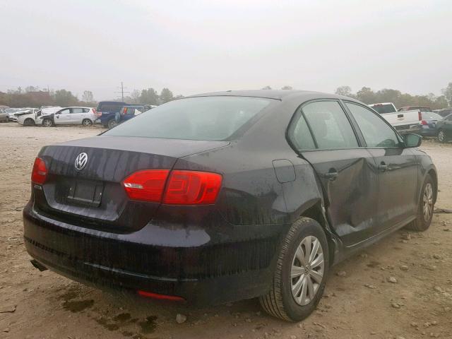 3VW2K7AJXBM059637 - 2011 VOLKSWAGEN JETTA BASE შავი ფოტო 4