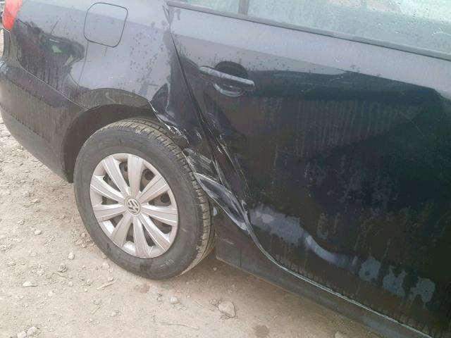 3VW2K7AJXBM059637 - 2011 VOLKSWAGEN JETTA BASE შავი ფოტო 9