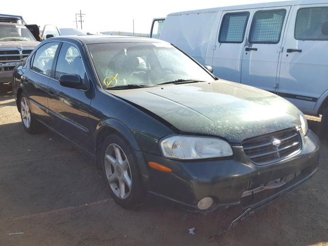 JN1CA31A81T304439 - 2001 NISSAN MAXIMA GXE GREEN photo 1