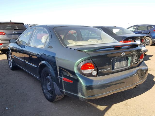 JN1CA31A81T304439 - 2001 NISSAN MAXIMA GXE GREEN photo 3