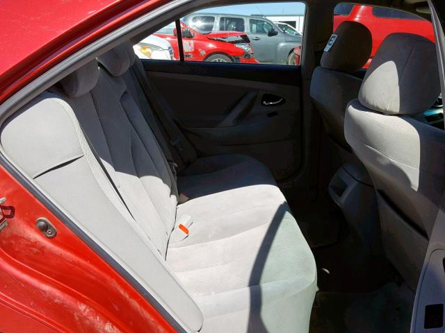 4T4BE46K49R123642 - 2009 TOYOTA CAMRY BASE RED photo 6