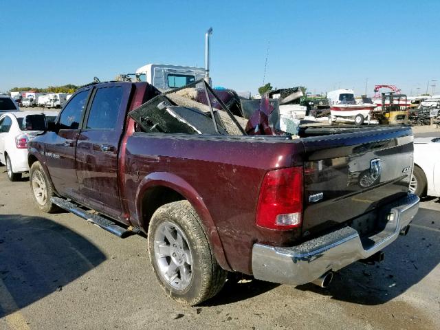 1C6RD7NT7CS147567 - 2012 DODGE RAM 1500 L MAROON photo 3